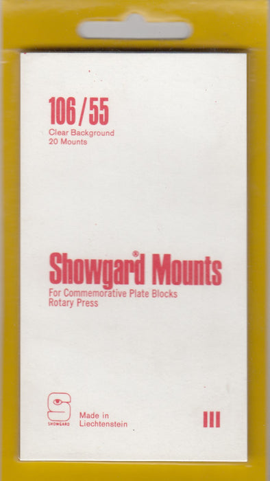 Showgard Stamp Mount 106/55 Clear