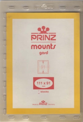 Prinz Stamp Mount 111 x 91 Blocks & Sheetlets Clear