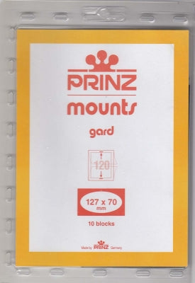 Prinz Stamp Mount 127 x 70 Pre-Cut Plate Block Black