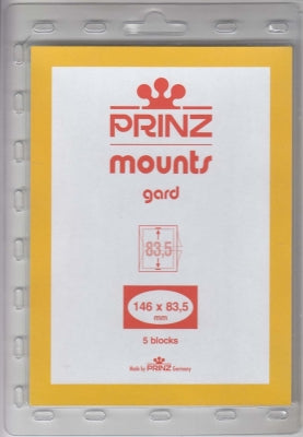 Prinz Stamp Mount 146 x 83 Blocks & Sheetlets Black