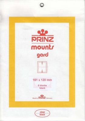 Prinz Stamp Mount 161 x 120 Blocks & Sheetlets Black