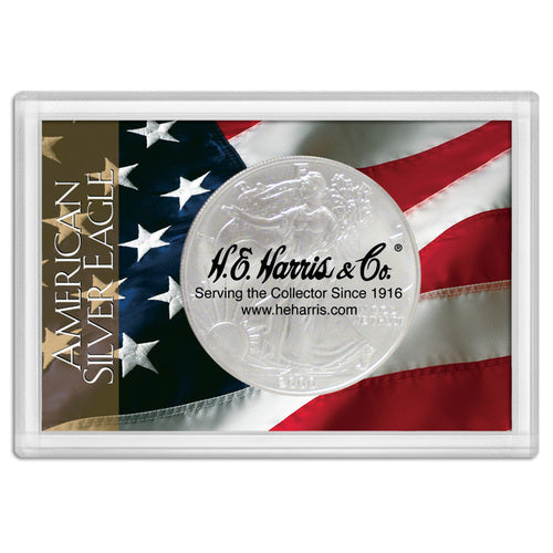American Silver Eagle Flag Frosty Case 2x3 1680