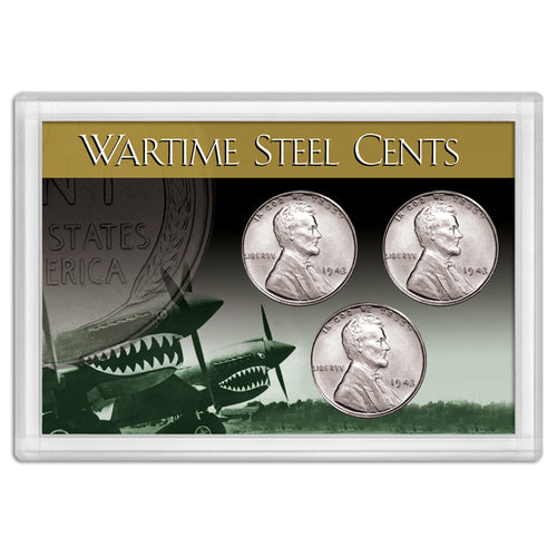 1943 Steel Cent Frosty Case 2x3