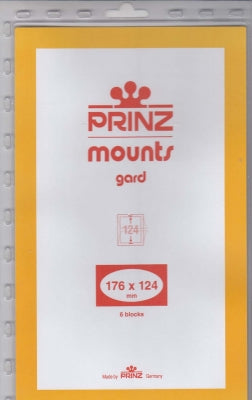 Prinz Stamp Mount 176 x 124 Blocks & Sheetlets Clear