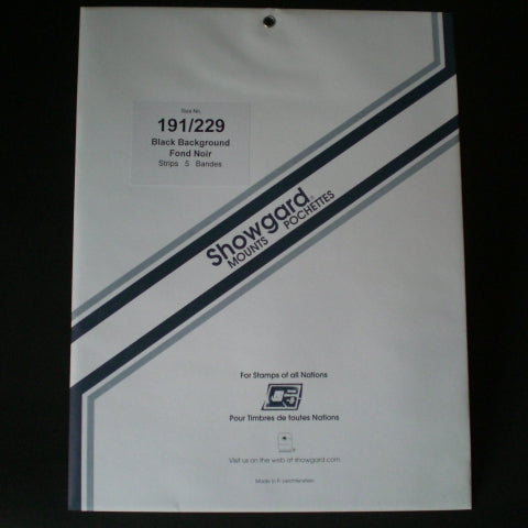 Showgard Stamp Mount 191/229 Black