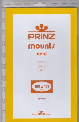 Prinz Stamp Mount 198 x 151 Blocks & Sheetlets Clear