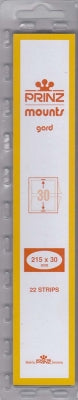 Prinz Stamp Mount 30 215 x 30 mm Strips Clear