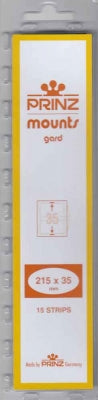Prinz Stamp Mount 35 215 x 35 mm Strips Black