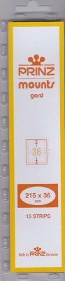 Prinz Stamp Mount 36 215 x 36 mm Strips Clear