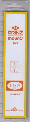 Prinz Stamp Mount 37 215 x 37 mm Strips Clear