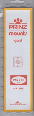 Prinz Stamp Mount 52 215 x 52 mm Strips Clear