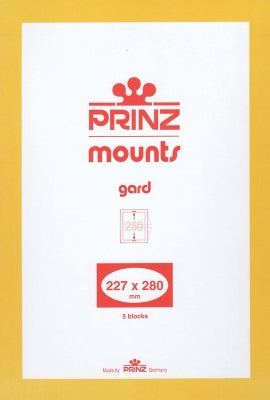Prinz Stamp Mount 227 x 280 Blocks & Sheetlets Black