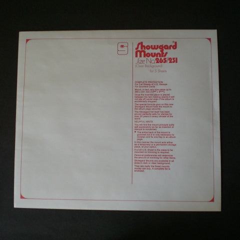 Showgard Stamp Mount 265/231 CLear