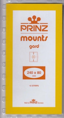 Prinz Stamp Mount 80 240 x 80 mm Strips Clear