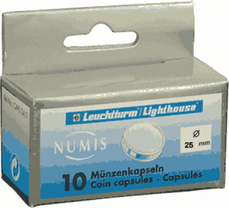 25mm -Lighthouse Coin Capsules