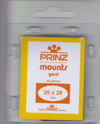 Prinz Stamp Mount 25 x 28 Pre-Cut Single Clear