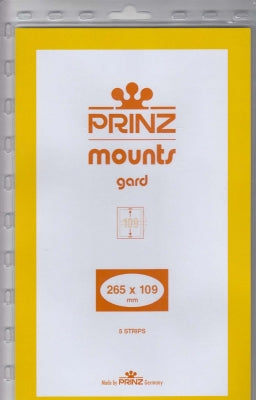 Prinz Stamp Mount 109 265 x 109 mm Strips & Panes Black