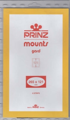 Prinz Stamp Mount 121 265 x 121 mm Strips & Panes Black