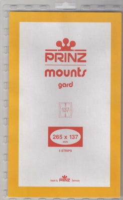 Prinz Stamp Mount  137 265 x 137 mm Strips & Panes Black