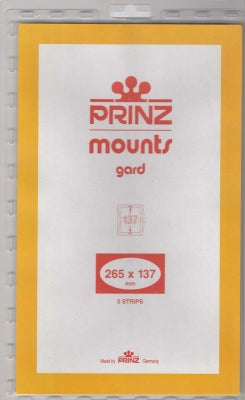 Prinz Stamp Mount 137 265 x 137 mm Strips & Panes Black