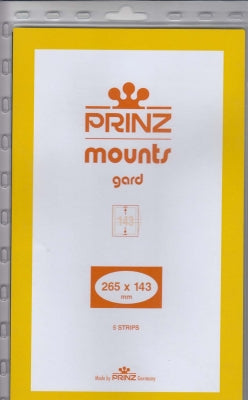 Prinz Stamp Mount 143 265 x 143 mm Strips & Panes Clear