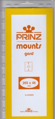 Prinz Stamp Mount 46 265 x 46 mm Strips & Panes Black