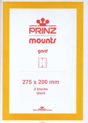 Prinz Stamp Mount 275 x 200 Blocks & Sheetlets Black