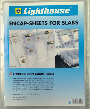 Lighthouse Grande Encap Certified Coin Album Pages (set of 2) ENCAPSLAB