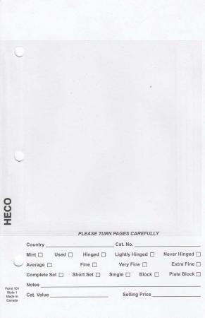 Heco #1 Stamp Sales Sheets (500 Qty)