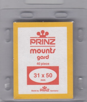 Prinz Stamp Mount 31 x 50 Pre-Cut Single Black