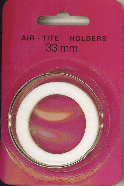 33mm Air-Tite Coin Capsule White Ring