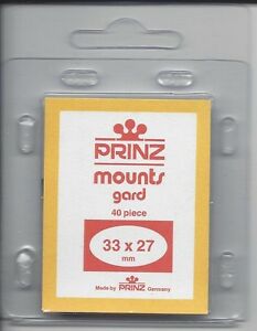 Prinz Stamp Mount 33 x 27 Pre-Cut Single Black