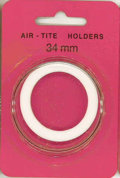 34mm Air-Tite Coin Capsule White Ring