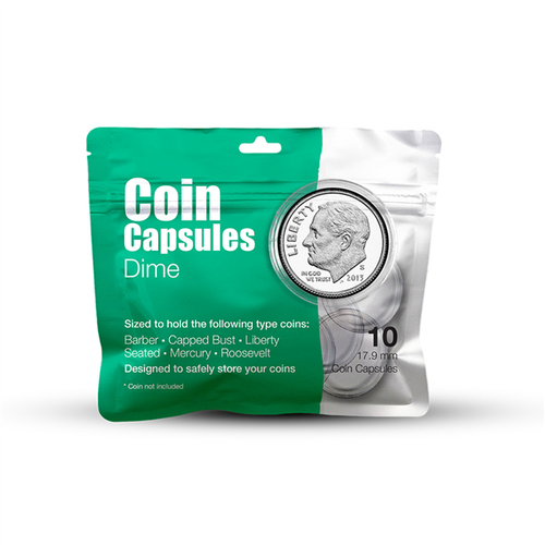 Dime - 18mm Whitman Coin Capsules