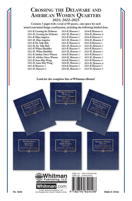 4949 Crossing the Delaware and American Women Quarters Album