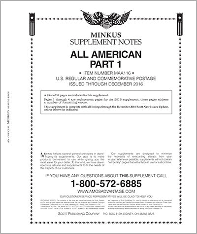 2016 Minkus All American Part 1