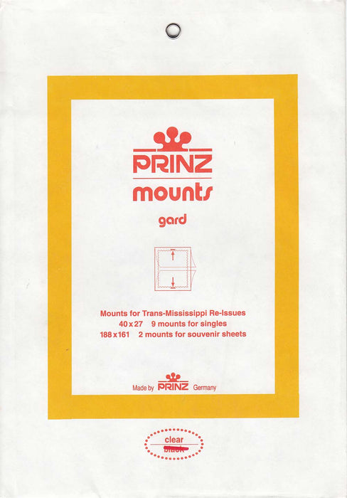 Prinz Stamp Mount Trans Mississippi Blocks & Sheetlets Clear