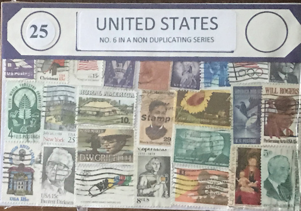 U.S. 6 Stamp Packet
