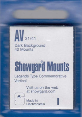 Showgard Stamp Mount AV 31/41 Black