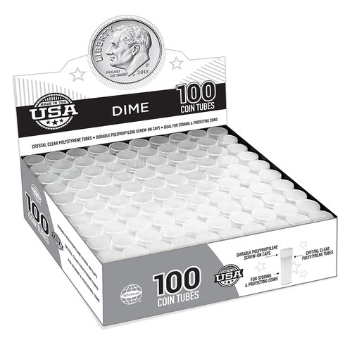 Dime Round Coin Tubes(Quantity 10)