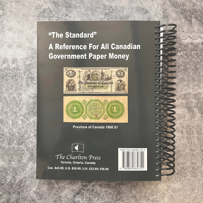 33nd Edition Standard Cat. Of Canadian Gov't paper Money Charlton Book