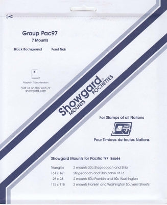 Showgard Stamp Mount Group Pac. 97 Black