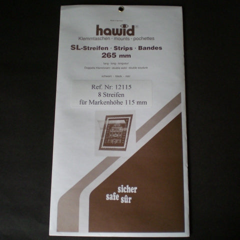 Hawid Stamp Mount 115d 265 x 115 Black