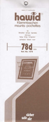 Hawid Stamp Mount H78d 210x78 Black