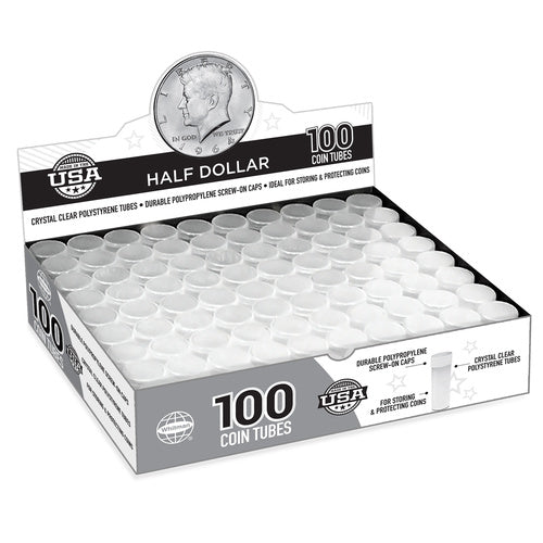 Half Dollar Round Coin Tubes(Quantity 10)