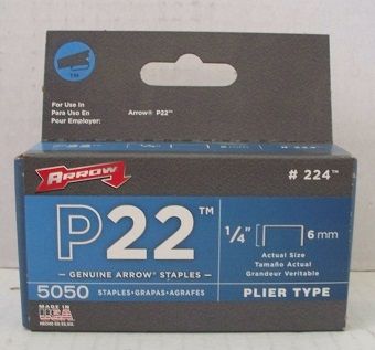 Arrow Staples for P22 Stapler