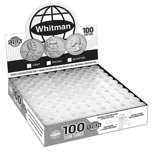 Quarter Round Coin Tubes(Quantity 100)
