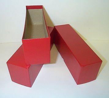 9' x 2.5 x 3.25 Red Slab Single Row Storage Box