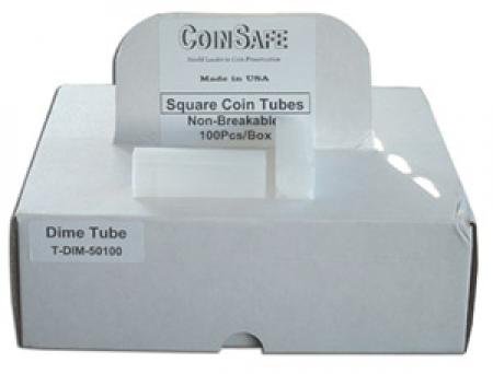 Dime Square Coin Tubes(Quantity 100)