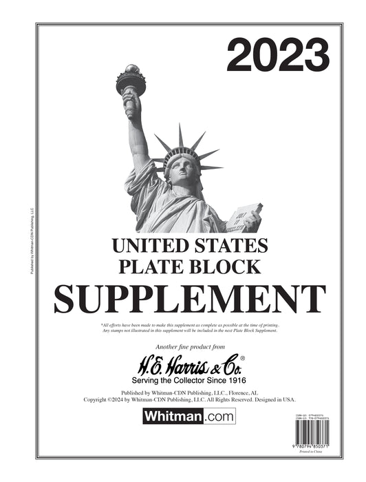 Liberty Plate Block 2023 Harris Supplements